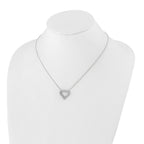 Lab-Grown Diamond Hearts Necklace in 14K White Gold, 2.3mm (1 ct. tw.), 18 Inch - Sophia Jewelers