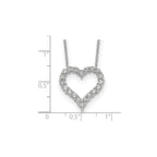 Lab-Grown Diamond Hearts Necklace in 14K White Gold, 2.3mm (1 ct. tw.), 18 Inch - Sophia Jewelers