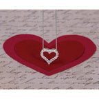 Lab-Grown Diamond Hearts Necklace in 14K White Gold, 2.3mm (1 ct. tw.), 18 Inch - Sophia Jewelers