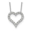Lab-Grown Diamond Hearts Necklace in 14K White Gold, 2.3mm (1 ct. tw.), 18 Inch - Sophia Jewelers