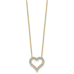 Lab-Grown Diamond Hearts Necklace in 14K Yellow Gold, 2.3mm (1 ct. tw.), 18 Inch - Sophia Jewelers