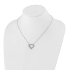Lab-Grown Diamond Open Heart Necklace in 14K White Gold (1 1/2 ct. tw.), 18 Inch - Sophia Jewelers
