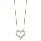 Lab-Grown Diamond Open Heart Necklace in 14K Yellow Gold (1 1/2 ct. tw.), 18 Inch - Sophia Jewelers