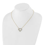 Lab-Grown Diamond Open Heart Necklace in 14K Yellow Gold (1 1/2 ct. tw.), 18 Inch - Sophia Jewelers