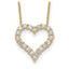 Lab-Grown Diamond Open Heart Necklace in 14K Yellow Gold (1 1/2 ct. tw.), 18 Inch - Sophia Jewelers