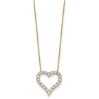 Lab-Grown Diamond Open Heart Necklace in 14K Yellow Gold (2 ct. tw.), 18 Inch - Sophia Jewelers