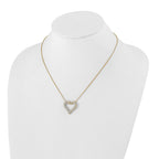 Lab-Grown Diamond Open Heart Necklace in 14K Yellow Gold (2 ct. tw.), 18 Inch - Sophia Jewelers