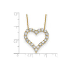 Lab-Grown Diamond Open Heart Necklace in 14K Yellow Gold (2 ct. tw.), 18 Inch - Sophia Jewelers