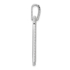 Lab-Grown Diamond Cross Dog Tag Pendant in 14K White Gold, 31mm (3/4 ct. tw.) - Sophia Jewelers