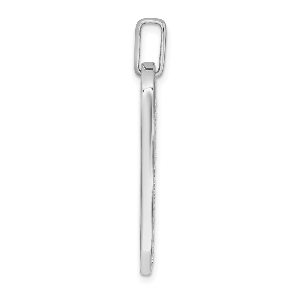 Lab-Grown Diamond Dog Tag Pendant in 14K White Gold, 30mm (1 ct. tw.) - Sophia Jewelers