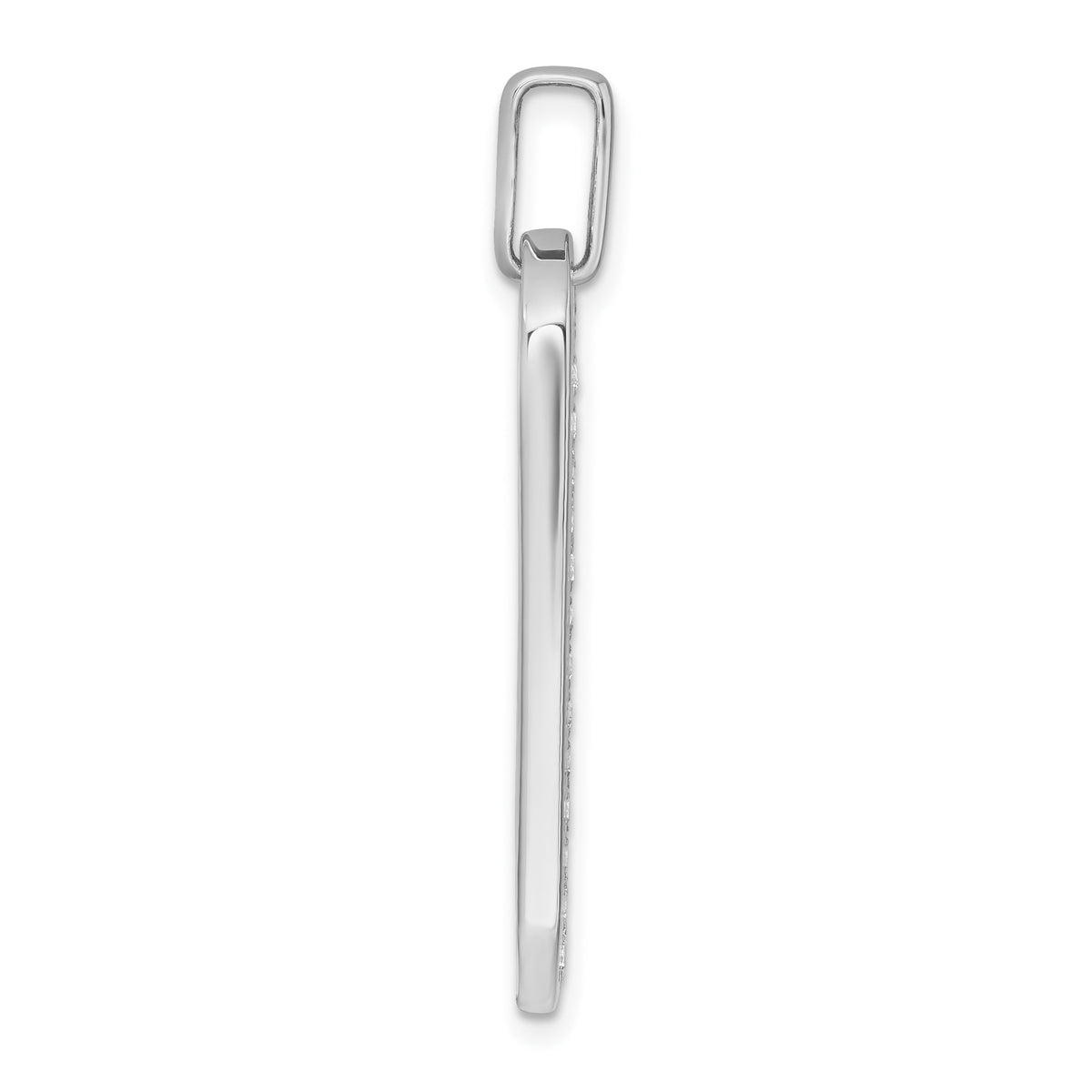 Lab-Grown Diamond Dog Tag Pendant in 14K White Gold, 30mm (1 ct. tw.) - Sophia Jewelers