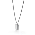 Lab-Grown Diamond Dog Tag Pendant in 14K White Gold, 30mm (1 ct. tw.) - Sophia Jewelers
