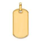 Lab-Grown Diamond Dog Tag Pendant in 14K Yellow Gold, 30mm (1 ct. tw.) - Sophia Jewelers