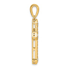 Lab-Grown Diamond Cross Pendant in 14K Yellow Gold, 30mm (3/4 ct. tw.) - Sophia Jewelers