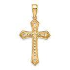 Lab-Grown Diamond Cross Pendant in 14K Yellow Gold, 30mm (3/4 ct. tw.) - Sophia Jewelers