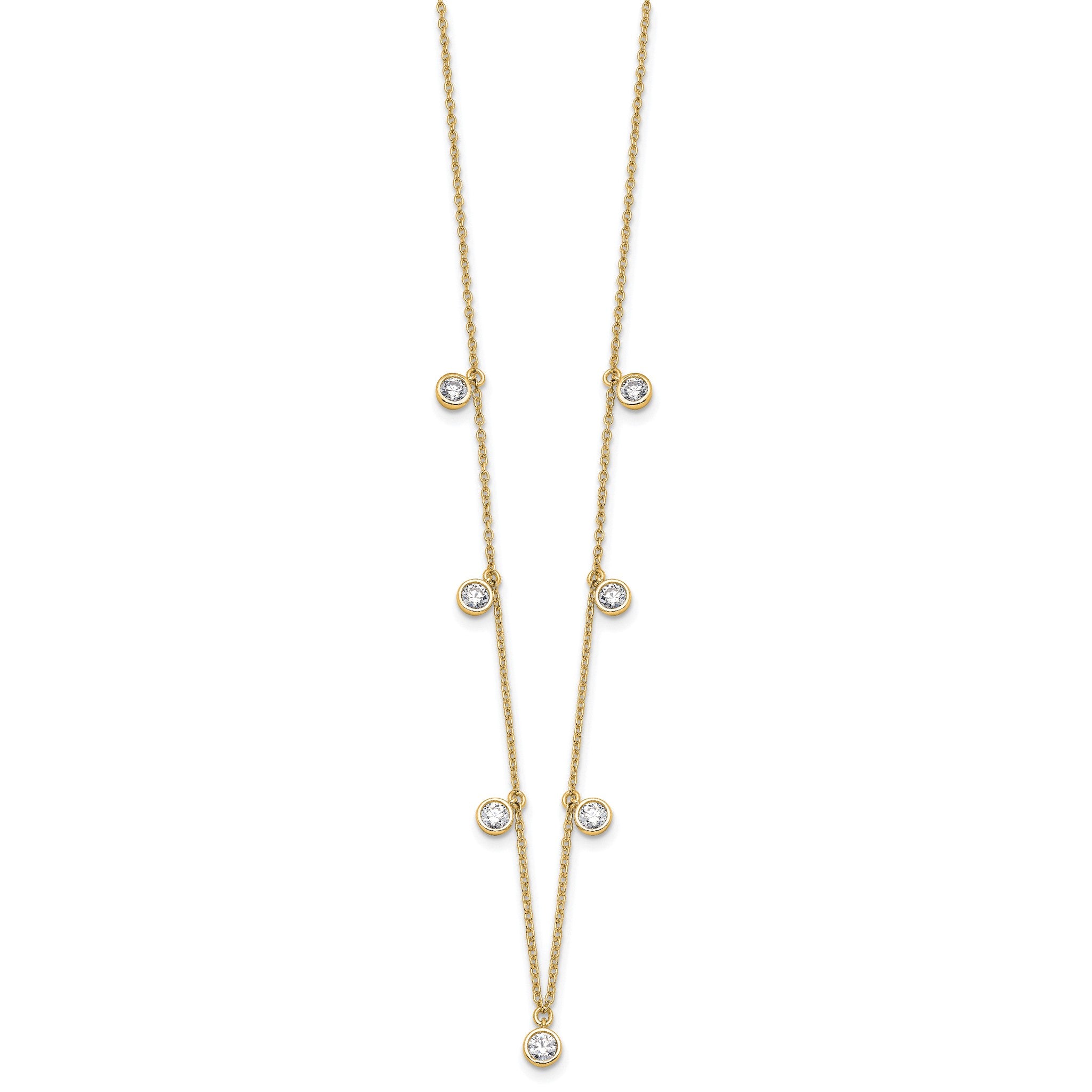 Lab-Grown Diamond Station Necklace in 14K Yellow Gold (1 1/6 ct. tw.), 18 Inch Secondary image