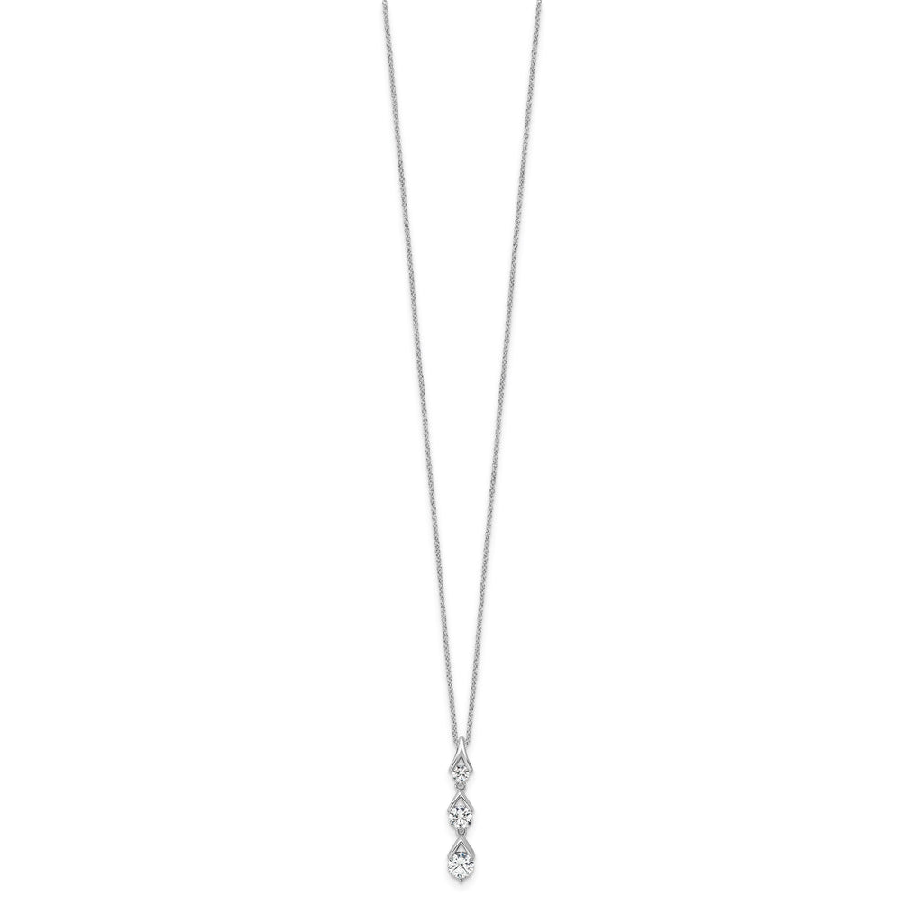 Lab-Grown Diamond Necklace in 14K White Gold, 4.9mm (1 ct. tw.), 18 Inch - Sophia Jewelers