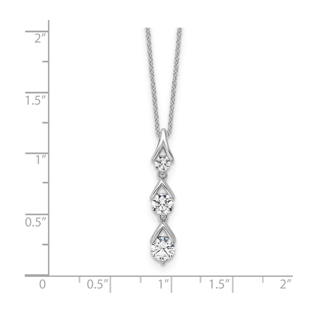 Lab-Grown Diamond Necklace in 14K White Gold, 4.9mm (1 ct. tw.), 18 Inch - Sophia Jewelers
