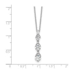 Lab-Grown Diamond Necklace in 14K White Gold, 4.9mm (1 ct. tw.), 18 Inch - Sophia Jewelers