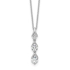 Lab-Grown Diamond Necklace in 14K White Gold, 4.9mm (1 ct. tw.), 18 Inch - Sophia Jewelers