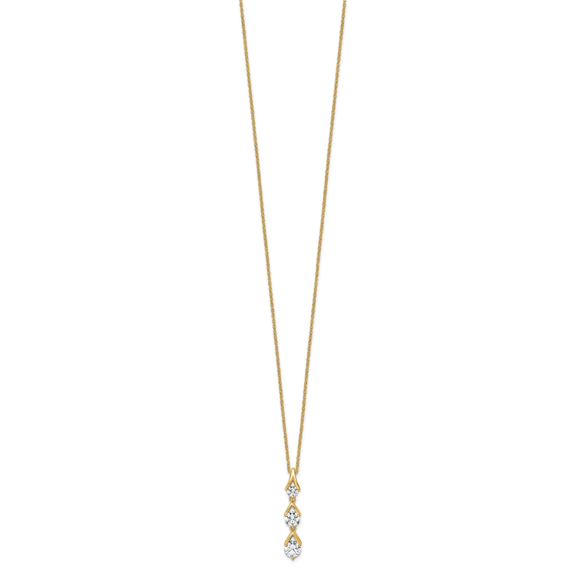 Lab-Grown Diamond Necklace in 14K Yellow Gold, 4.9mm (1 ct. tw.), 18 Inch Secondary image