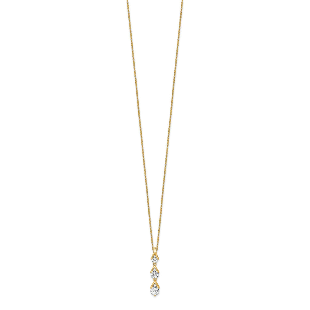 Lab-Grown Diamond Necklace in 14K Yellow Gold, 4.9mm (1 ct. tw.), 18 Inch - Sophia Jewelers
