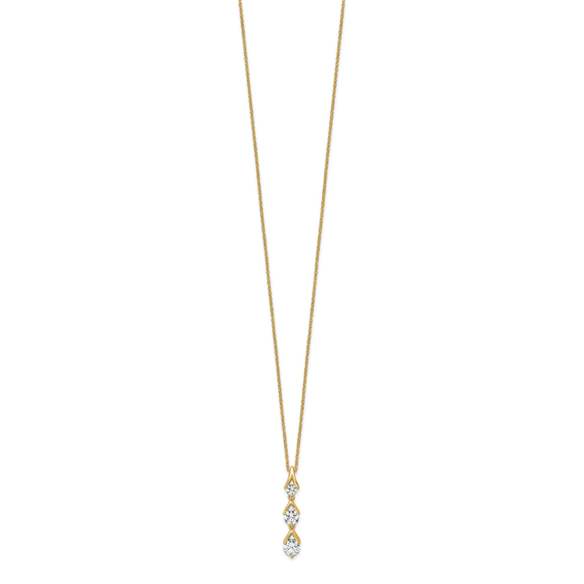 Lab-Grown Diamond Necklace in 14K Yellow Gold, 4.9mm (1 ct. tw.), 18 Inch - Sophia Jewelers