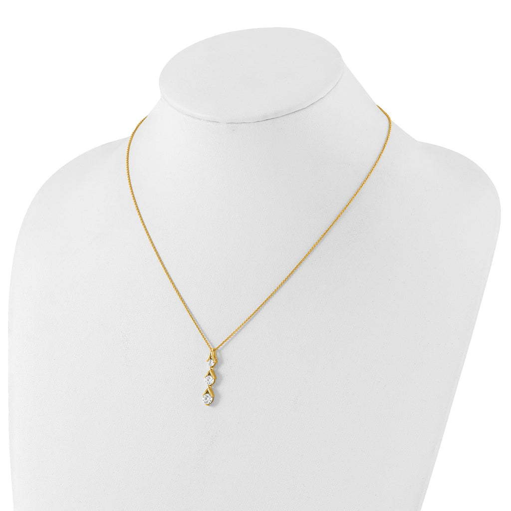 Lab-Grown Diamond Necklace in 14K Yellow Gold, 4.9mm (1 ct. tw.), 18 Inch - Sophia Jewelers