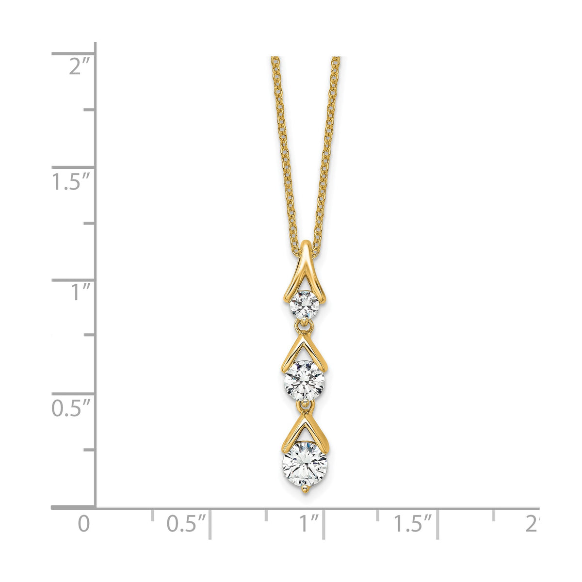 Lab-Grown Diamond Necklace in 14K Yellow Gold, 4.9mm (1 ct. tw.), 18 Inch - Sophia Jewelers
