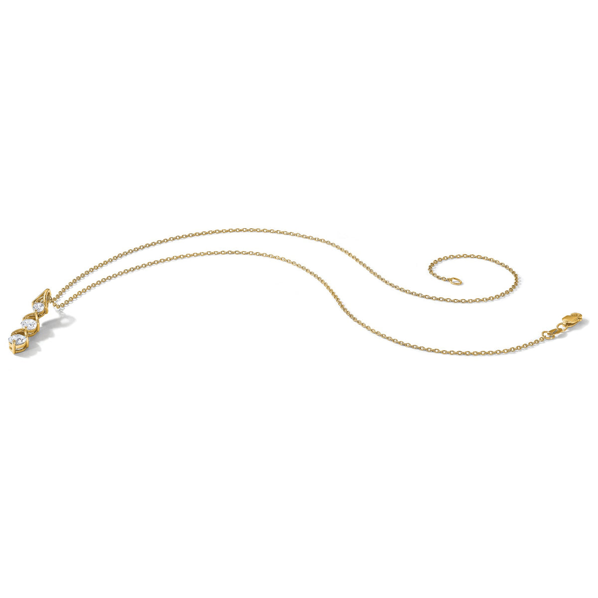 Lab-Grown Diamond Necklace in 14K Yellow Gold, 4.9mm (1 ct. tw.), 18 Inch - Sophia Jewelers