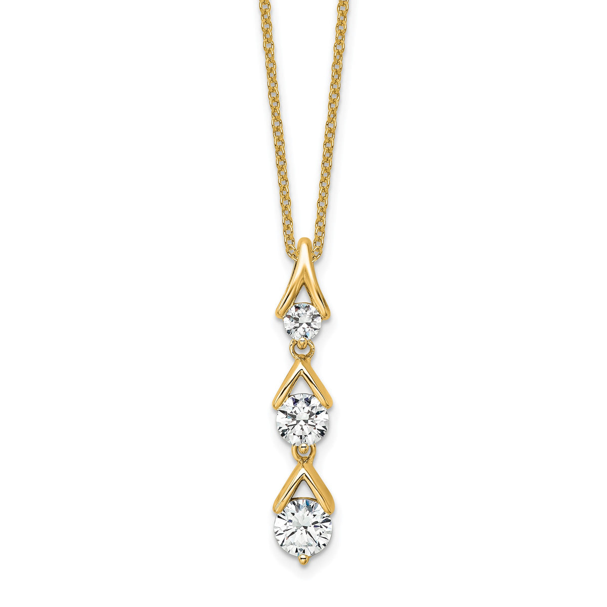 Lab-Grown Diamond Necklace in 14K Yellow Gold, 4.9mm (1 ct. tw.), 18 Inch - Sophia Jewelers Main image