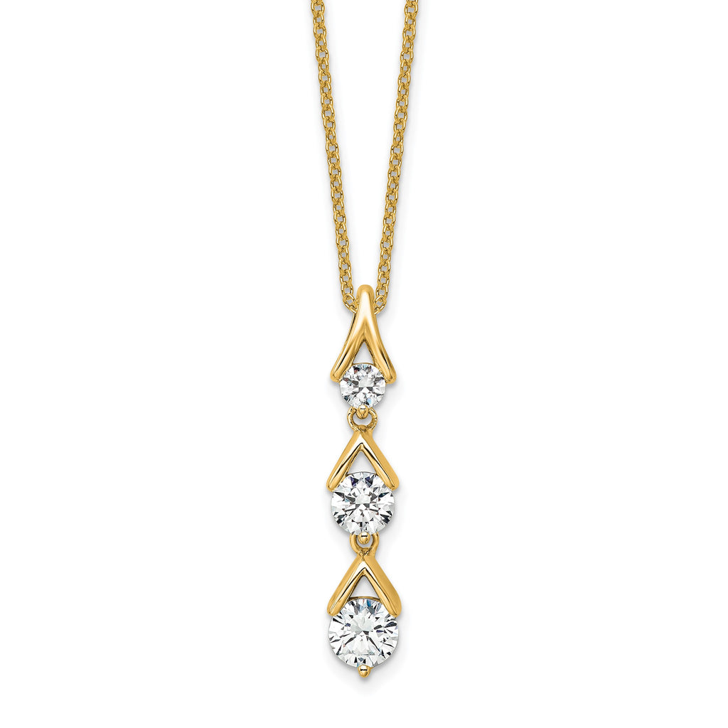 Lab-Grown Diamond Necklace in 14K Yellow Gold, 4.9mm (1 ct. tw.), 18 Inch - Sophia Jewelers
