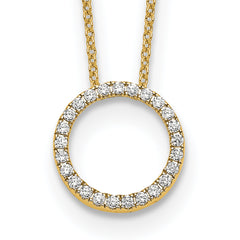 10k Diamond Circle 18 inch Necklace