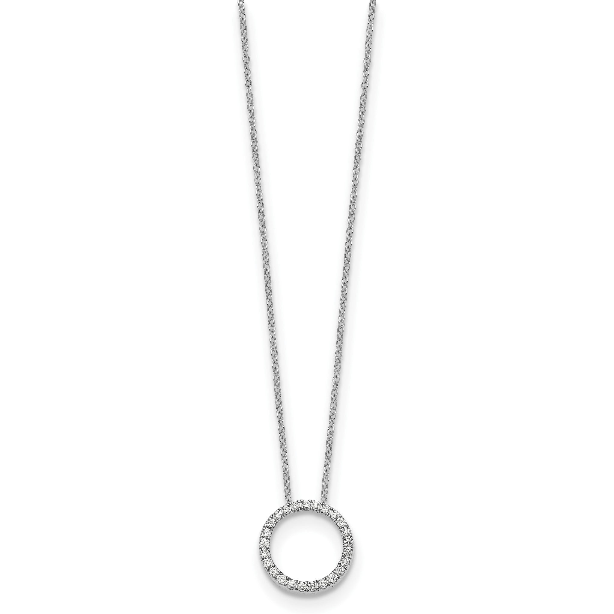Lab-Grown Diamond Eternity Necklace in 14K White Gold (1/4 ct. tw.), 18 Inch Secondary image