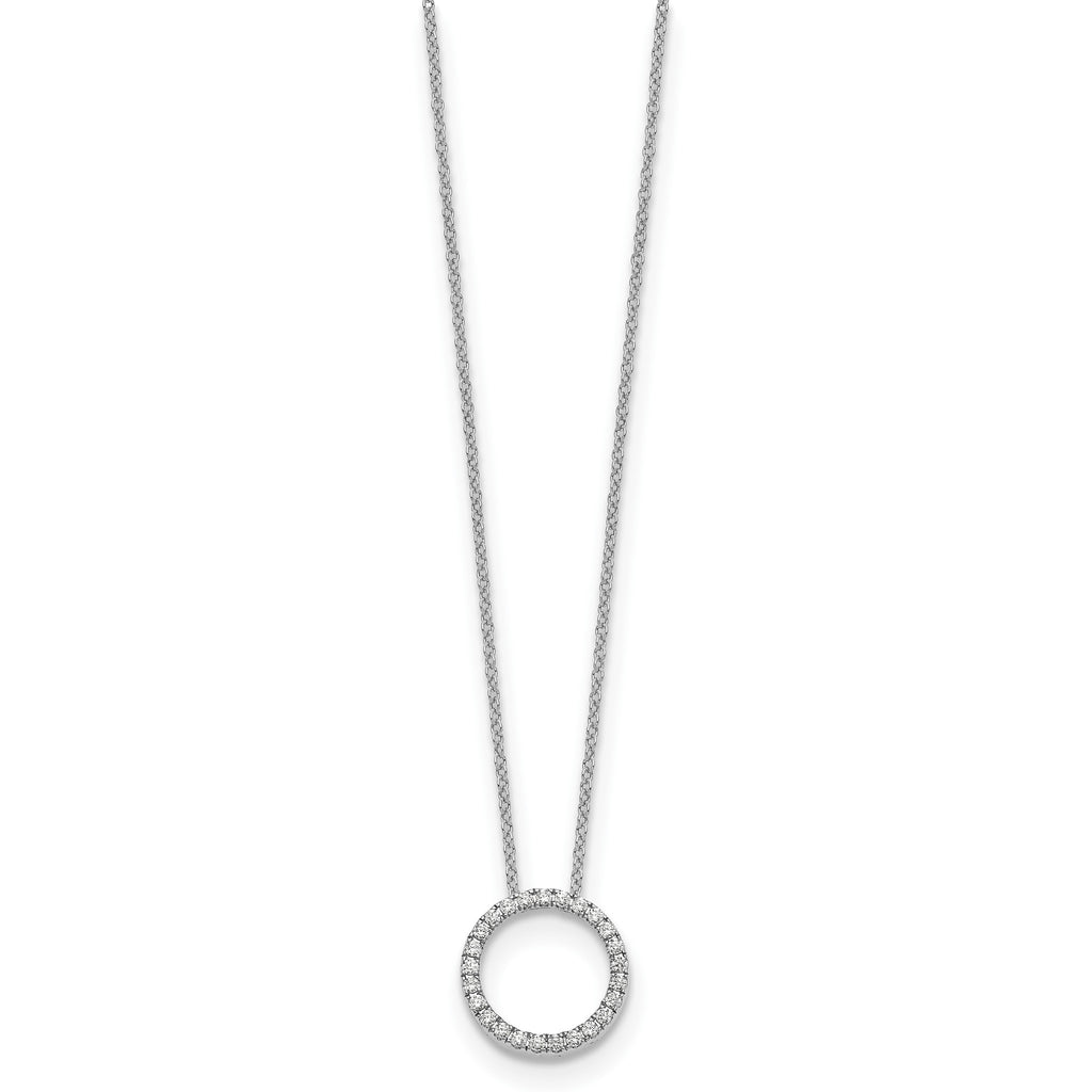 Lab-Grown Diamond Eternity Necklace in 14K White Gold (1/4 ct. tw.), 18 Inch - Sophia Jewelers