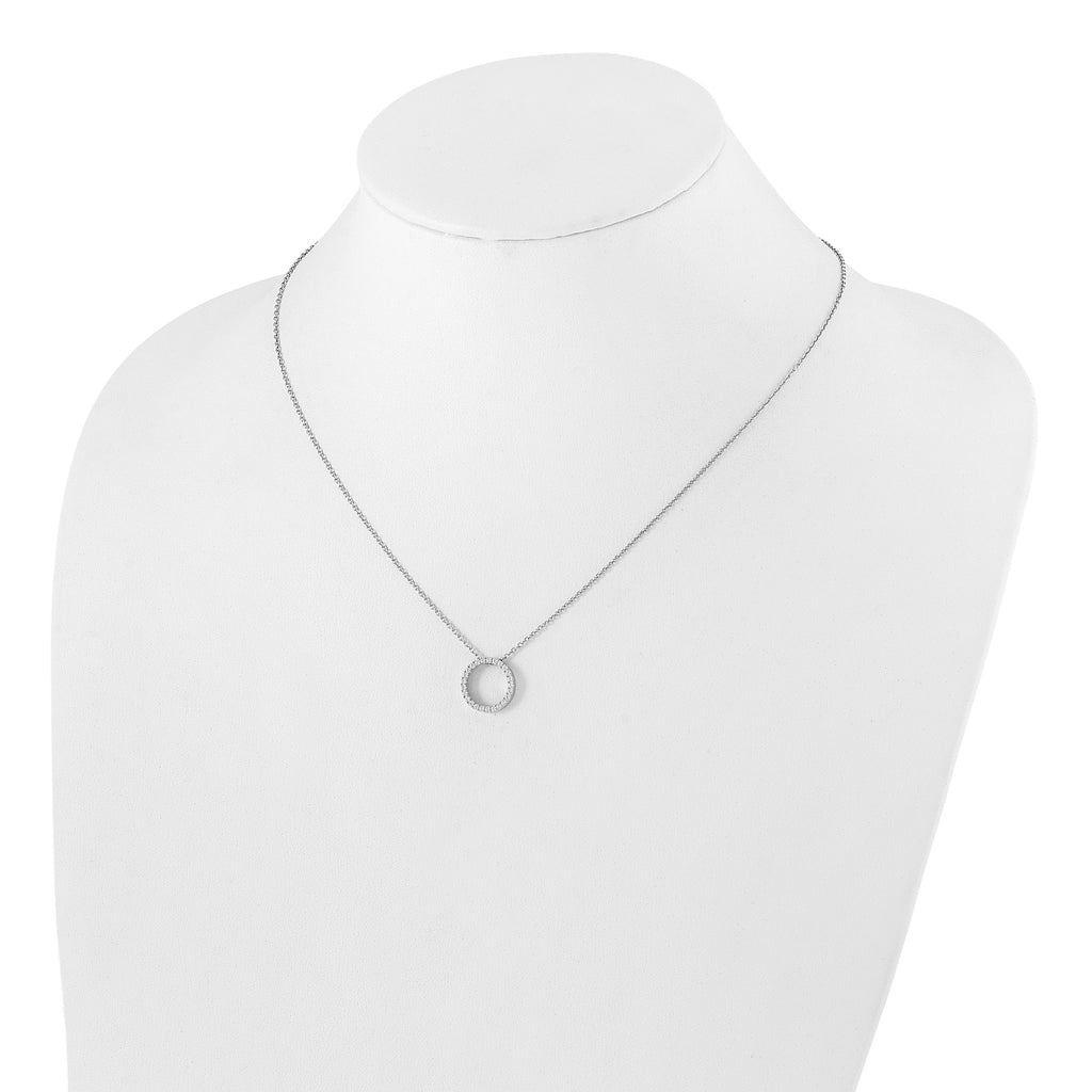 Lab-Grown Diamond Eternity Necklace in 14K White Gold (1/4 ct. tw.), 18 Inch - Sophia Jewelers