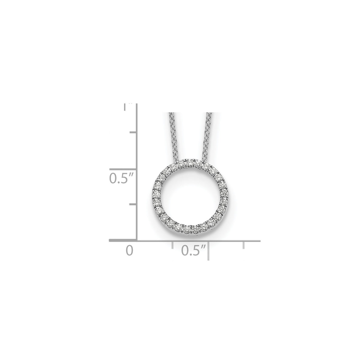 Lab-Grown Diamond Eternity Necklace in 14K White Gold (1/4 ct. tw.), 18 Inch - Sophia Jewelers