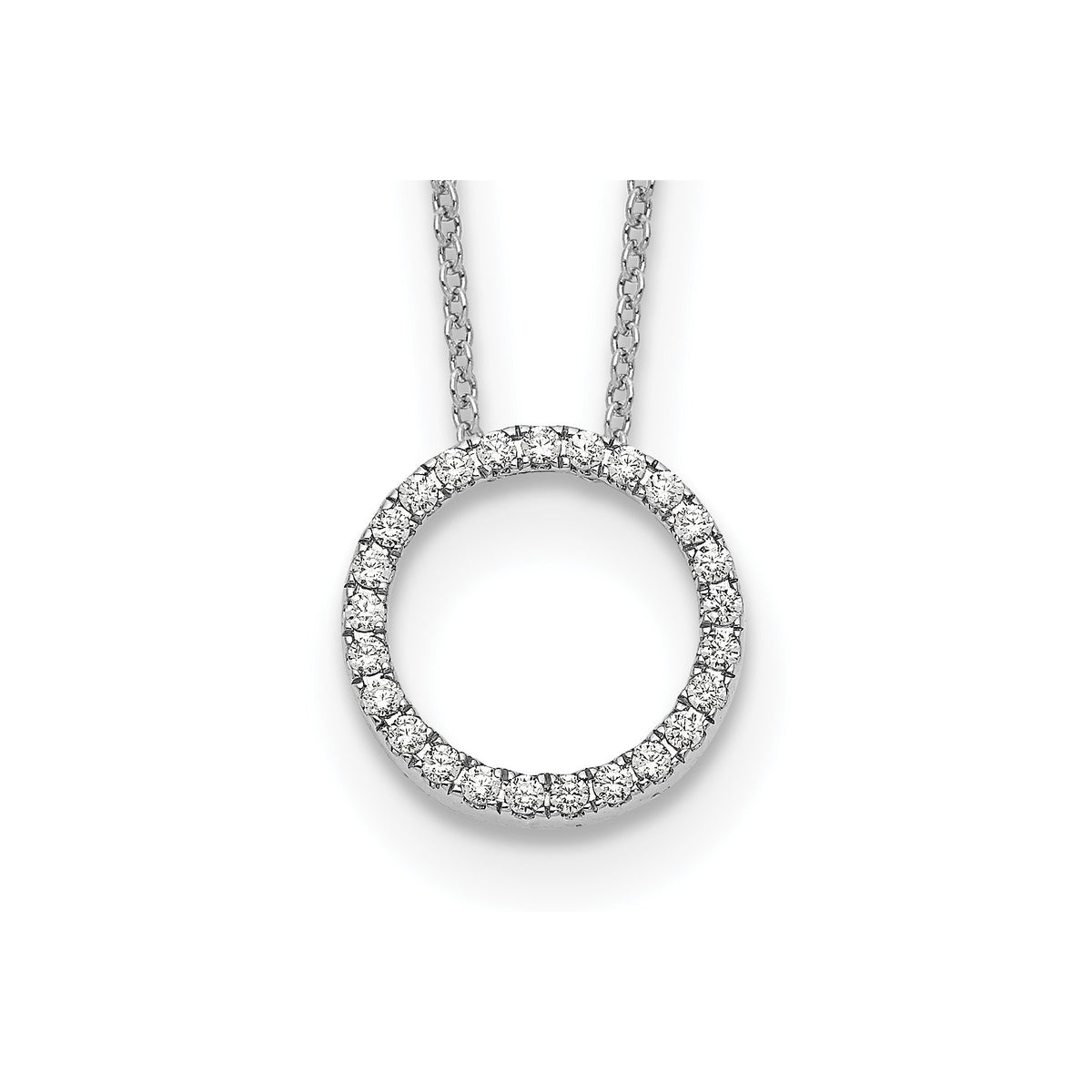 Lab-Grown Diamond Eternity Necklace in 14K White Gold (1/4 ct. tw.), 18 Inch - Sophia Jewelers Main image