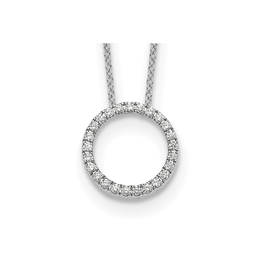 Lab-Grown Diamond Eternity Necklace in 14K White Gold (1/4 ct. tw.), 18 Inch - Sophia Jewelers