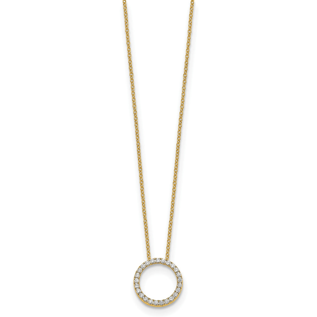Lab-Grown Diamond Eternity Necklace in 14K Yellow Gold (1/4 ct. tw.), 18 Inch - Sophia Jewelers