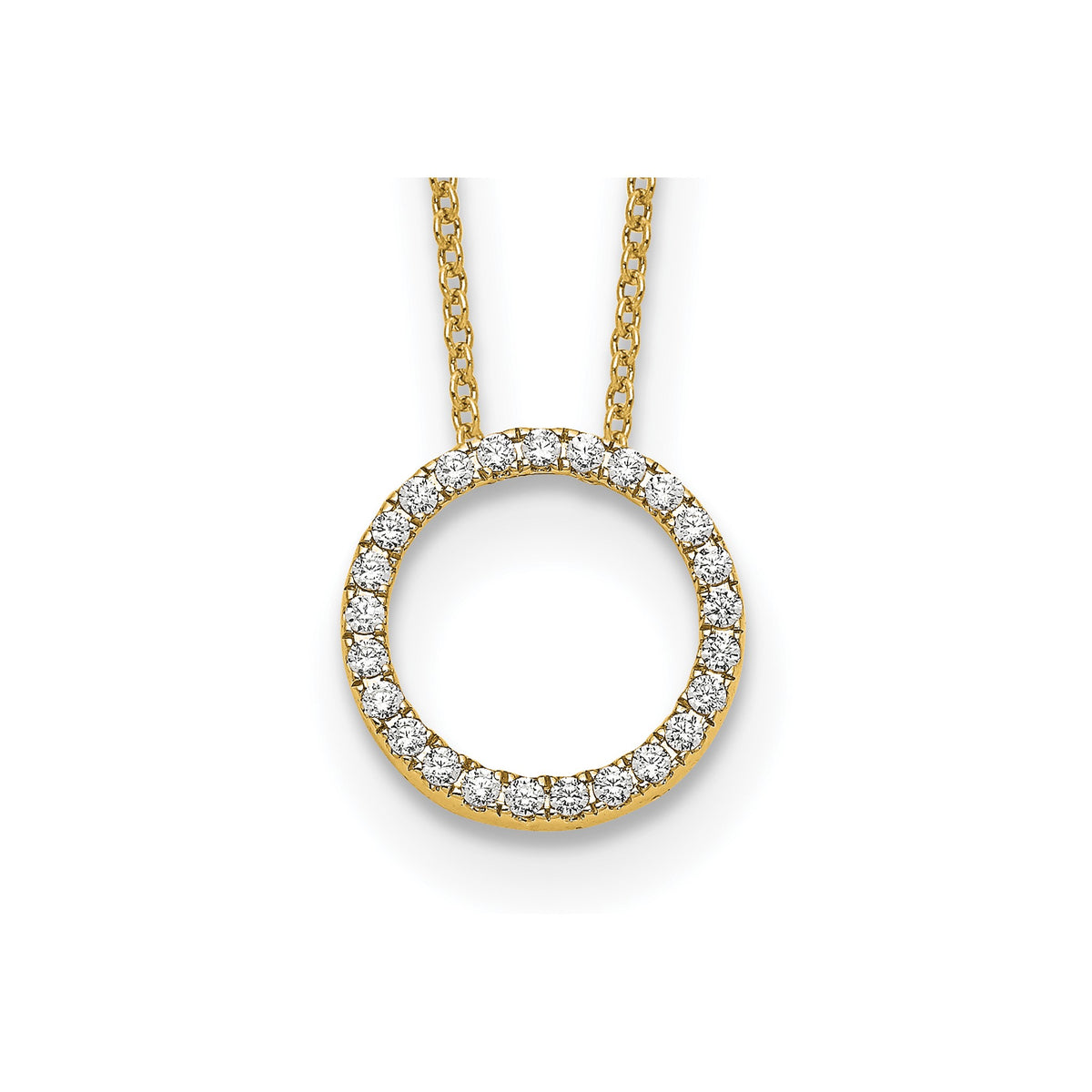 Lab-Grown Diamond Eternity Necklace in 14K Yellow Gold (1/4 ct. tw.), 18 Inch - Sophia Jewelers Main image