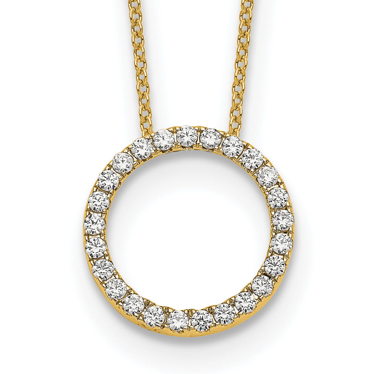 10k Diamond Circle 18 inch Necklace