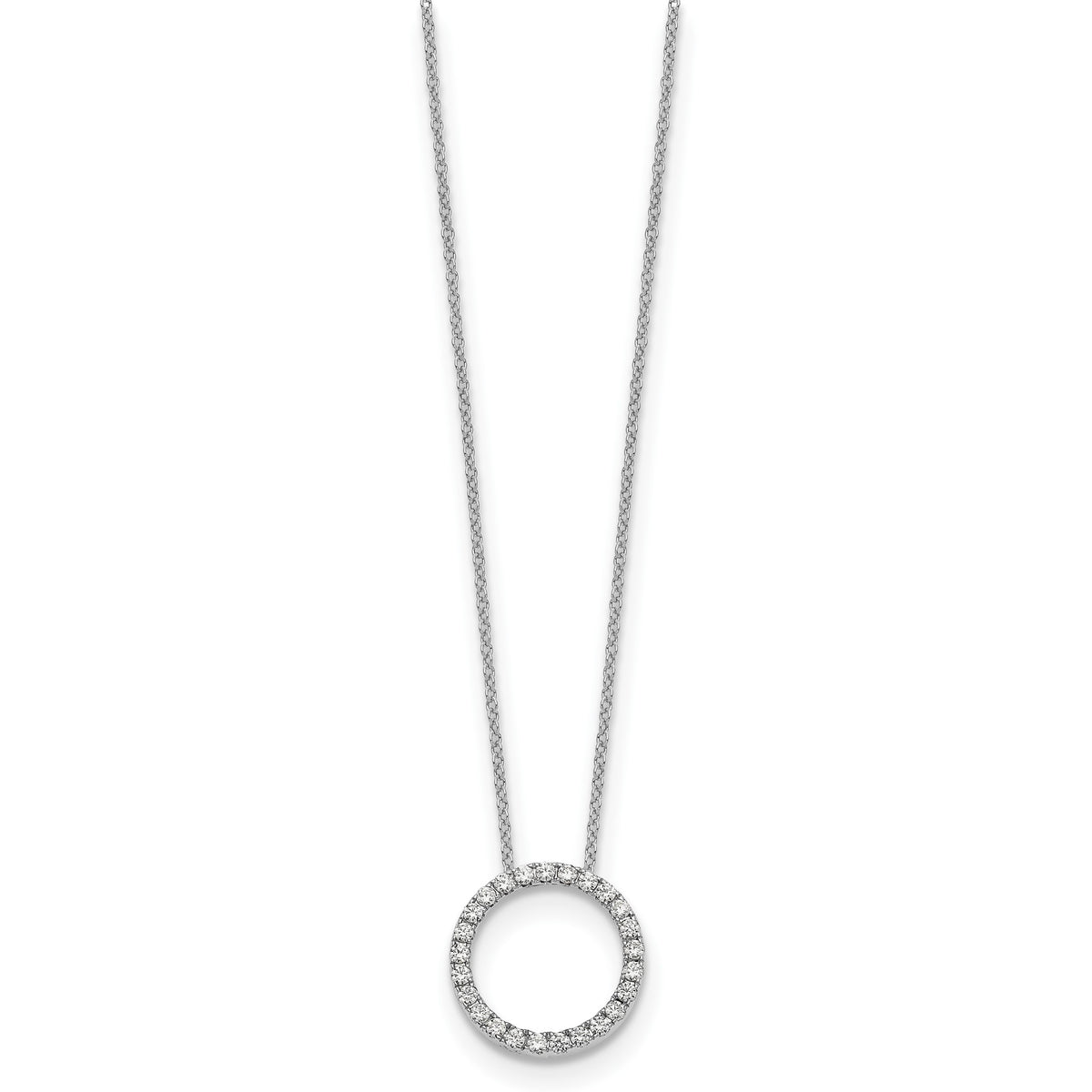 Lab-Grown Diamond Eternity Necklace in 14K White Gold (1/2 ct. tw.), 18 Inch - Sophia Jewelers