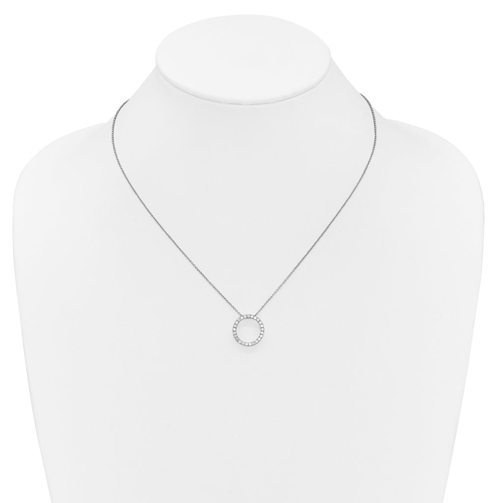 Lab-Grown Diamond Eternity Necklace in 14K White Gold (1/2 ct. tw.), 18 Inch - Sophia Jewelers