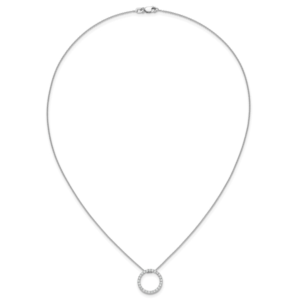 Lab-Grown Diamond Eternity Necklace in 14K White Gold (1/2 ct. tw.), 18 Inch - Sophia Jewelers