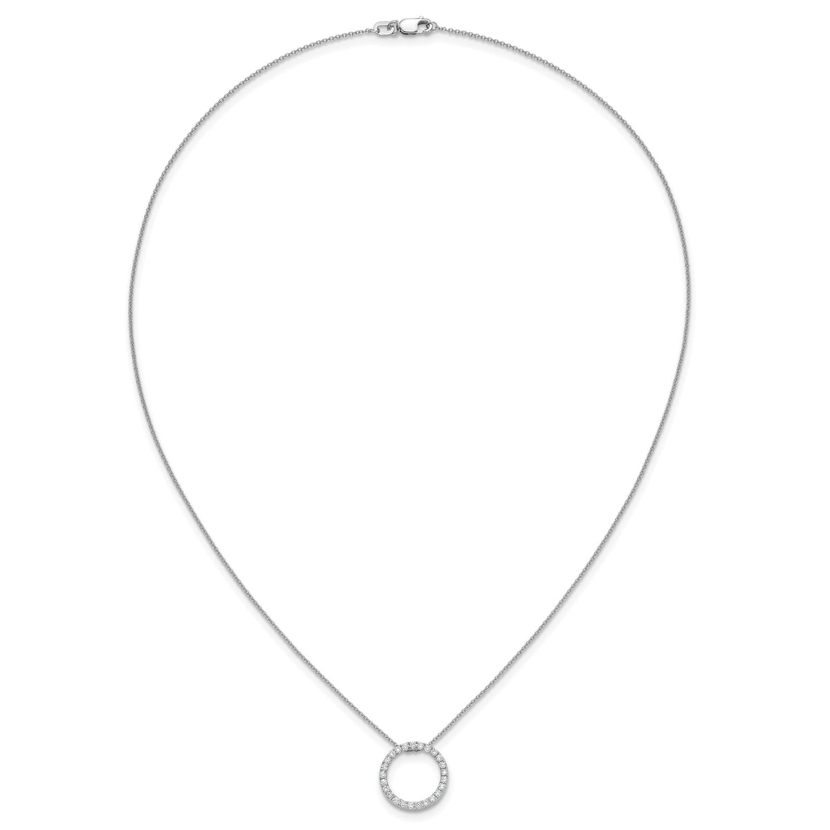 Lab-Grown Diamond Eternity Necklace in 14K White Gold (1/2 ct. tw.), 18 Inch - Sophia Jewelers