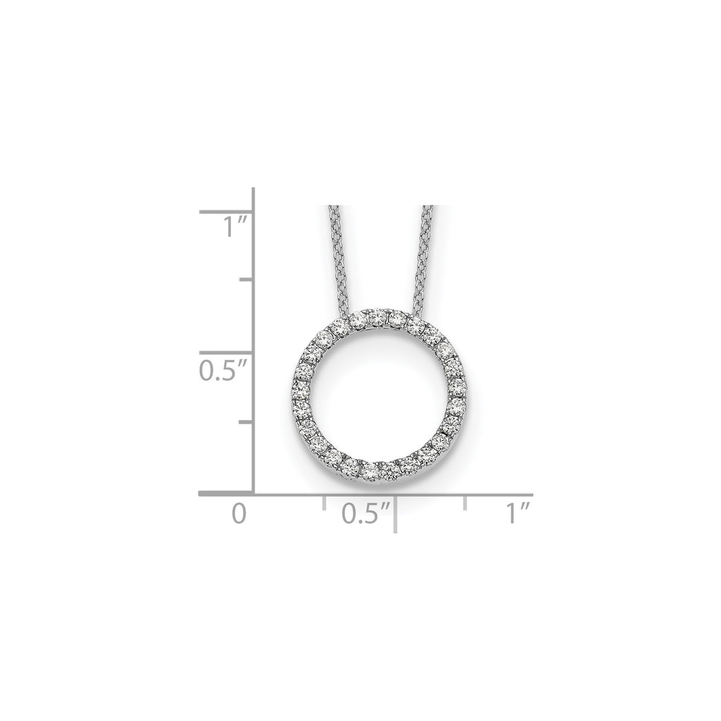 Lab-Grown Diamond Eternity Necklace in 14K White Gold (1/2 ct. tw.), 18 Inch - Sophia Jewelers