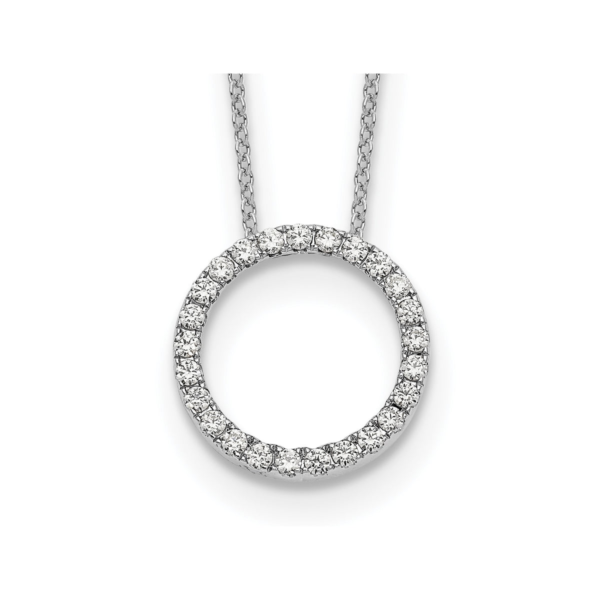 Lab-Grown Diamond Eternity Necklace in 14K White Gold (1/2 ct. tw.), 18 Inch - Sophia Jewelers Main image