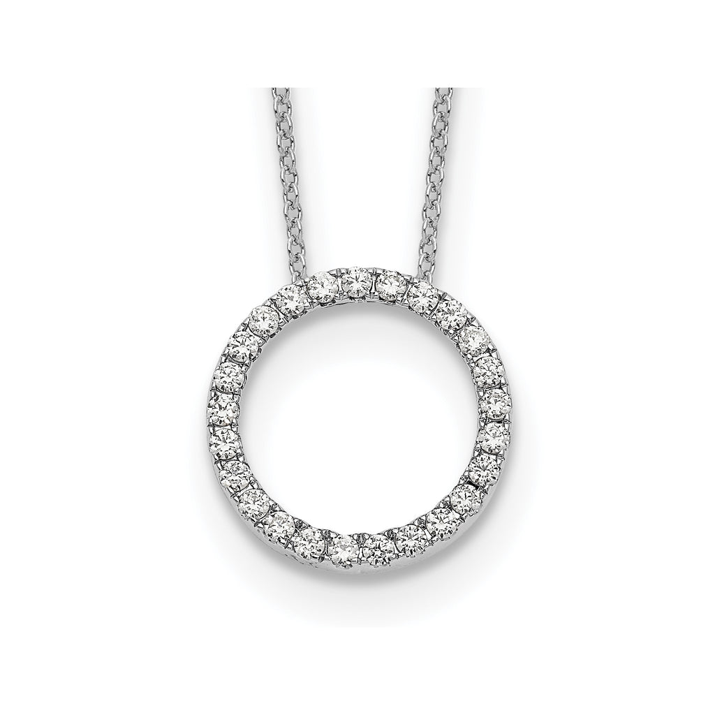 Lab-Grown Diamond Eternity Necklace in 14K White Gold (1/2 ct. tw.), 18 Inch - Sophia Jewelers