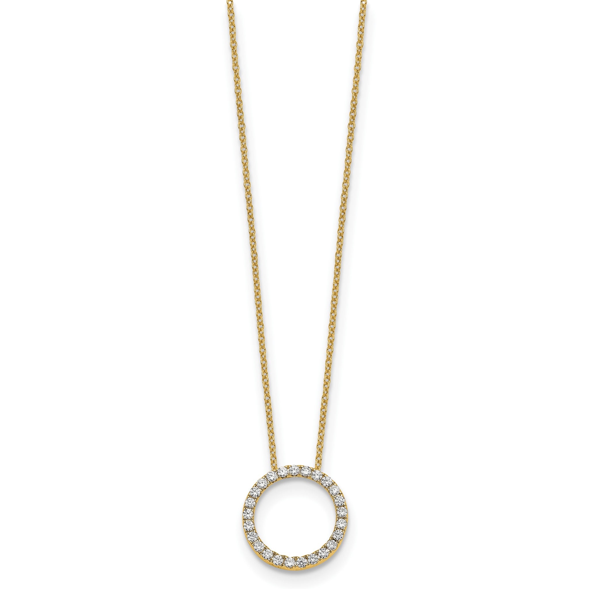 Lab-Grown Diamond Eternity Necklace in 14K Yellow Gold (1/2 ct. tw.), 18 Inch Secondary image